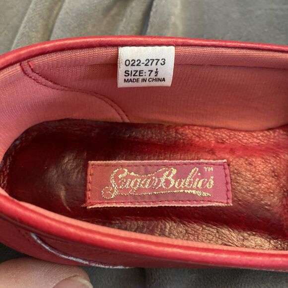 Vintage Sugar Babies Fuchsia Women’s Leather Slip On Shoes Size 7 1/2 with Box - Picture 4 of 16